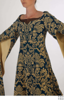  Photos Woman in Historical Dress 2 15th Century blue Gold and dress medieval clothing upper body 0002.jpg